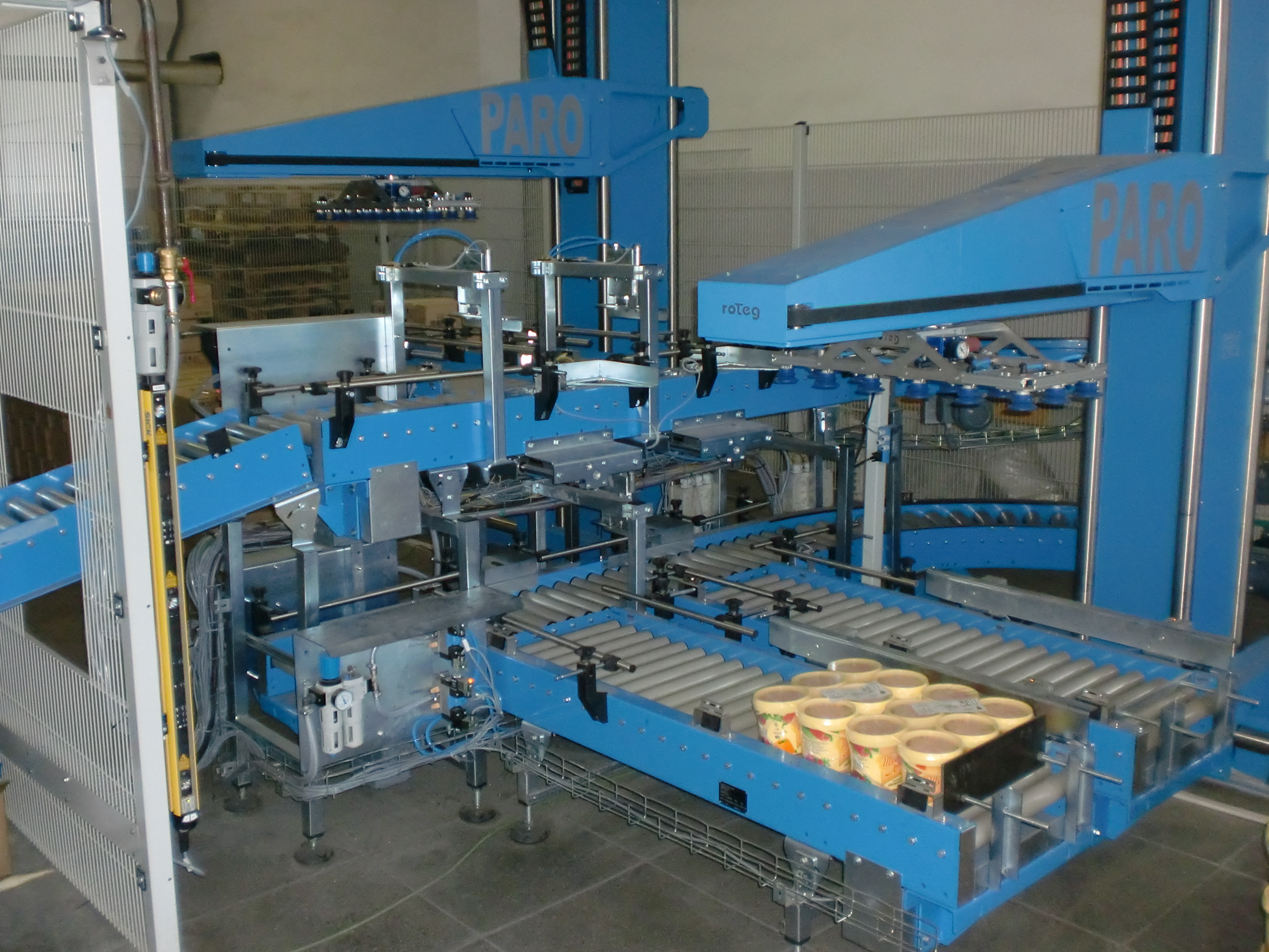 Komplexe Palettieraufgabe auf geringstem Raum Komplexe Palettieraufgabe für Fette auf geringstem Raum